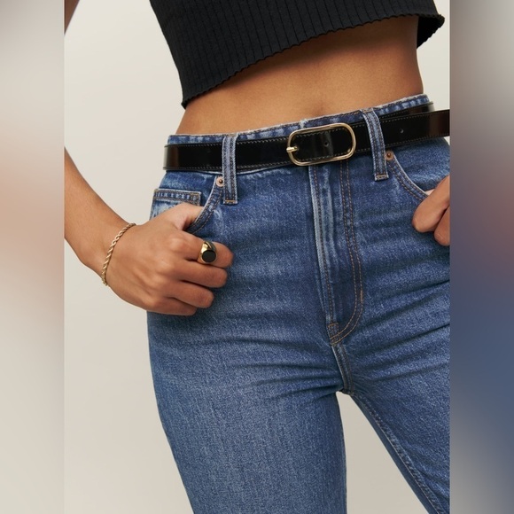 REFORMATION Peyton High Rise Bootcut Cropped Jeans - Picture 3 of 9